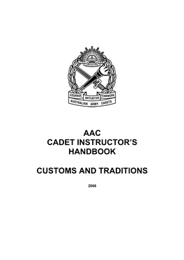 Cadet Instructor's Handbook