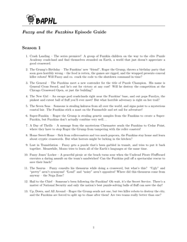 Episode Guide