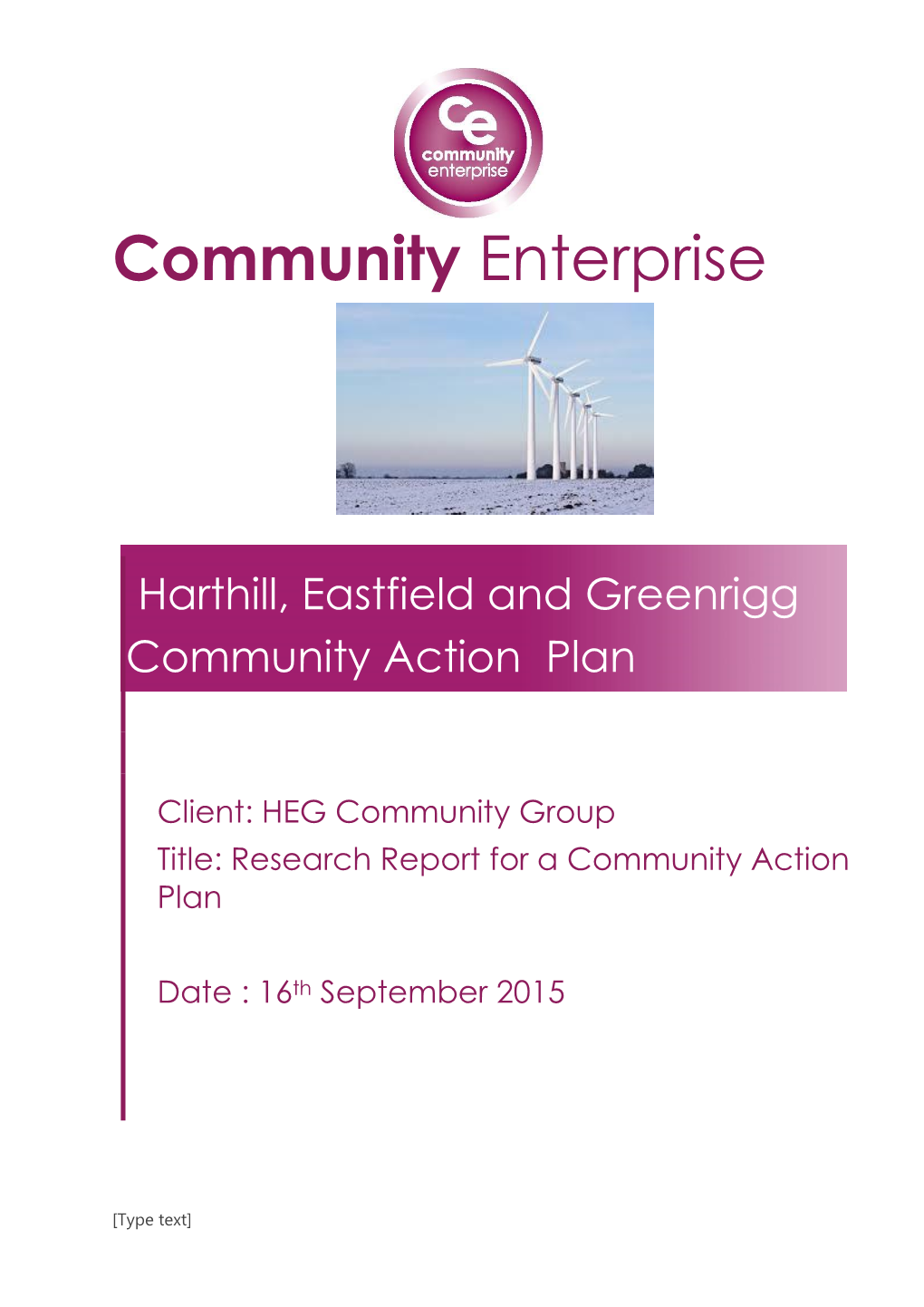 Harthill, Eastfield and Greenrigg Community Action Plan