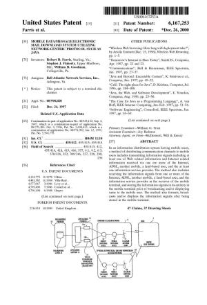 United States Patent 19 11 Patent Number: 6,167,253 Farris Et Al