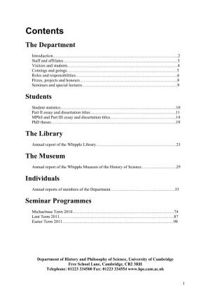 HPS: Annual Report 2010-2011