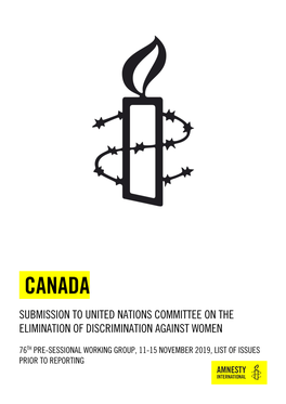 Canada: Submission to United Nations Committee on the Elimination of Discrimination Against Women