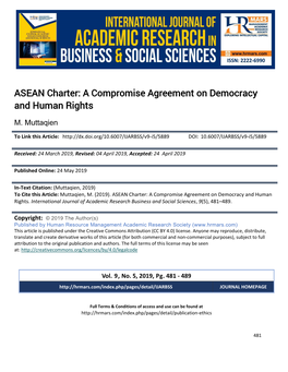 ASEAN Charter: a Compromise Agreement on Democracy and Human Rights