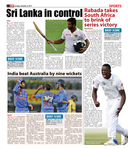 Sri Lanka in Control