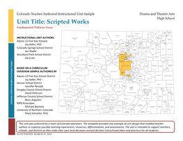 Scripted Works Fundamental Pathway Focus