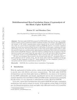 Arxiv:1404.6100V4 [Cs.CR] 14 Oct 2014