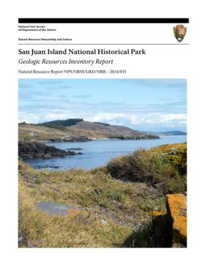 San Juan Island National Historical Park Geologic Resources Inventory Report