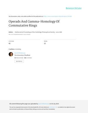 Operads and Gamma-Homology of Commutative Rings