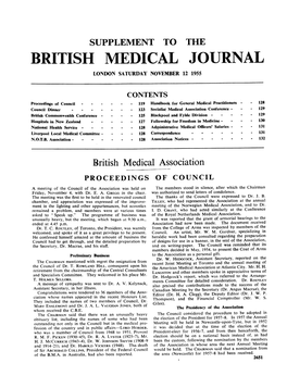 British Medical Association PROCEEDINGS of COUNCIL