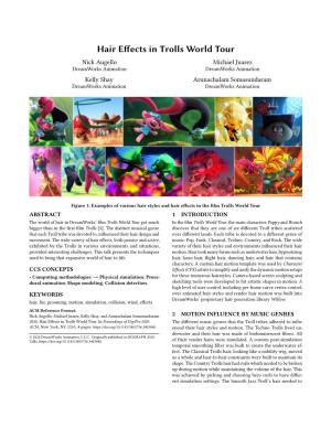 Research Paper of Hair Effects in Trolls World Tour