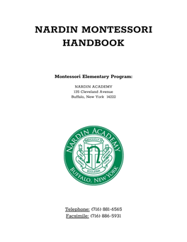 Montessori Elementary Handbook
