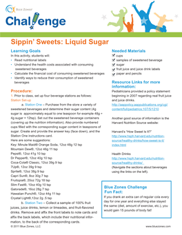 Sippin' Sweets: Liquid Sugar