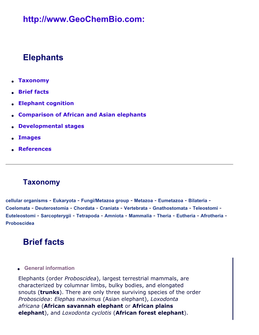 Elephants (Loxodonta Africana, Loxodonta Cyclotis