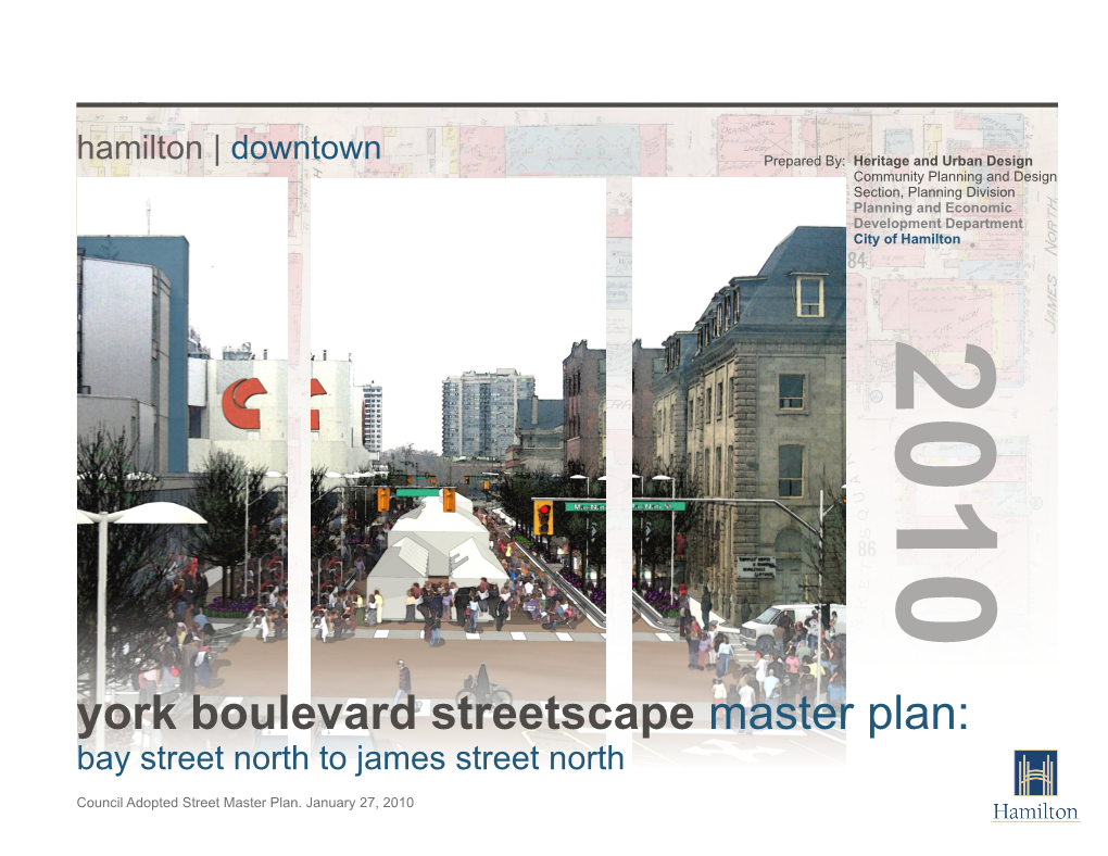 York Boulevard Streetscape Master Plan: Bay Street North to James Street North