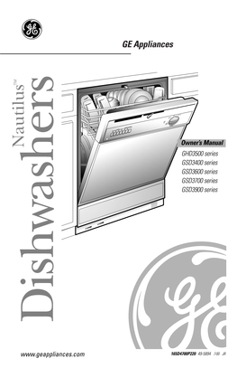 Nautilus GHD3500 Series GSD3400 Series GSD3600 Series GSD3700 Series GSD3900 Series Dishwashers