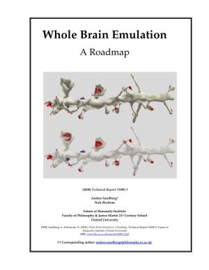 Whole Brain Emulation a Roadmap