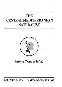 The Central Mediterranean Naturalist