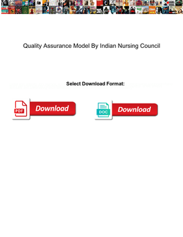 Quality Assurance Model by Indian Nursing Council