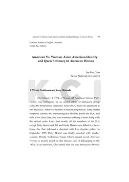 Asian American Identity and Queer Intimacy in American Woman 99