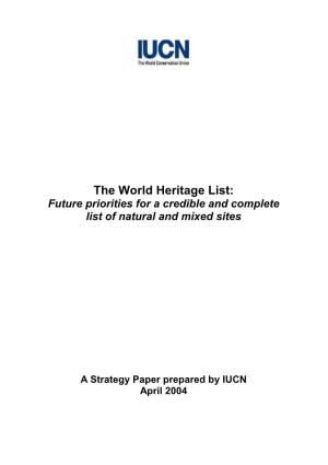 IUCN: the World Heritage List