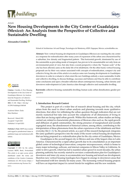New Housing Developments in the City Center of Guadalajara (Mexico): an Analysis from the Perspective of Collective and Sustainable Dwelling
