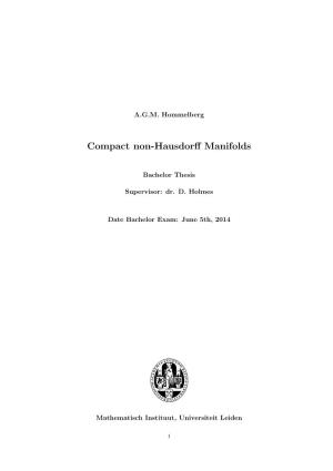 Compact Non-Hausdorff Manifolds