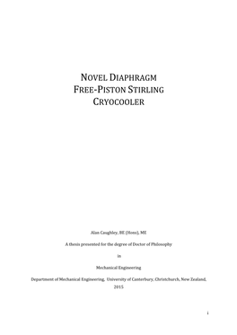 Novel Diaphragm Free-Piston Stirling Cryocooler