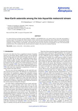 Near-Earth Asteroids Among the Iota Aquariids Meteoroid Stream