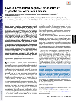 Toward Personalized Cognitive Diagnostics of At-Genetic-Risk Alzheimer's Disease