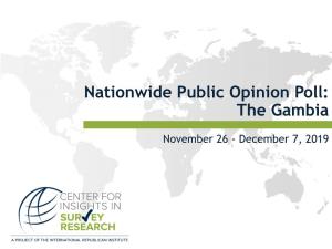 Nationwide Public Opinion Poll: the Gambia