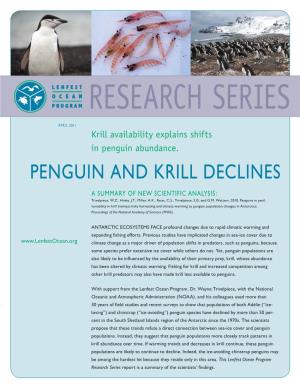 Penguin and Krill Declines a Summary of New Scientific Analysis: Trivelpiece, W.Z., Hinke, J.T., Miller, A.K., Reiss, C.S., Trivelpiece, S.G