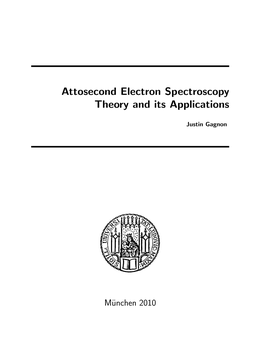 Attosecond Electron Spectroscopy Theory and Its Applications