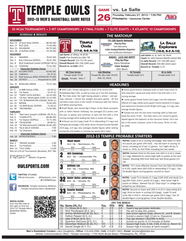 Game Notes Lasalle 022113 Layout 1