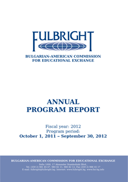 Annual Program Report