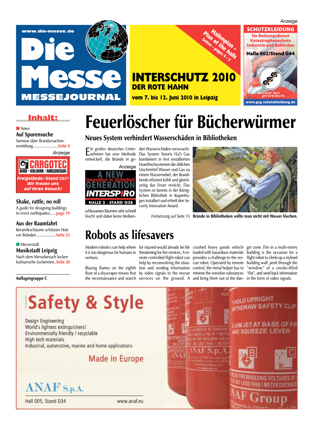 INTERSCHUTZ 2010 DER ROTE HAHN MESSEJOURNAL Vom 7