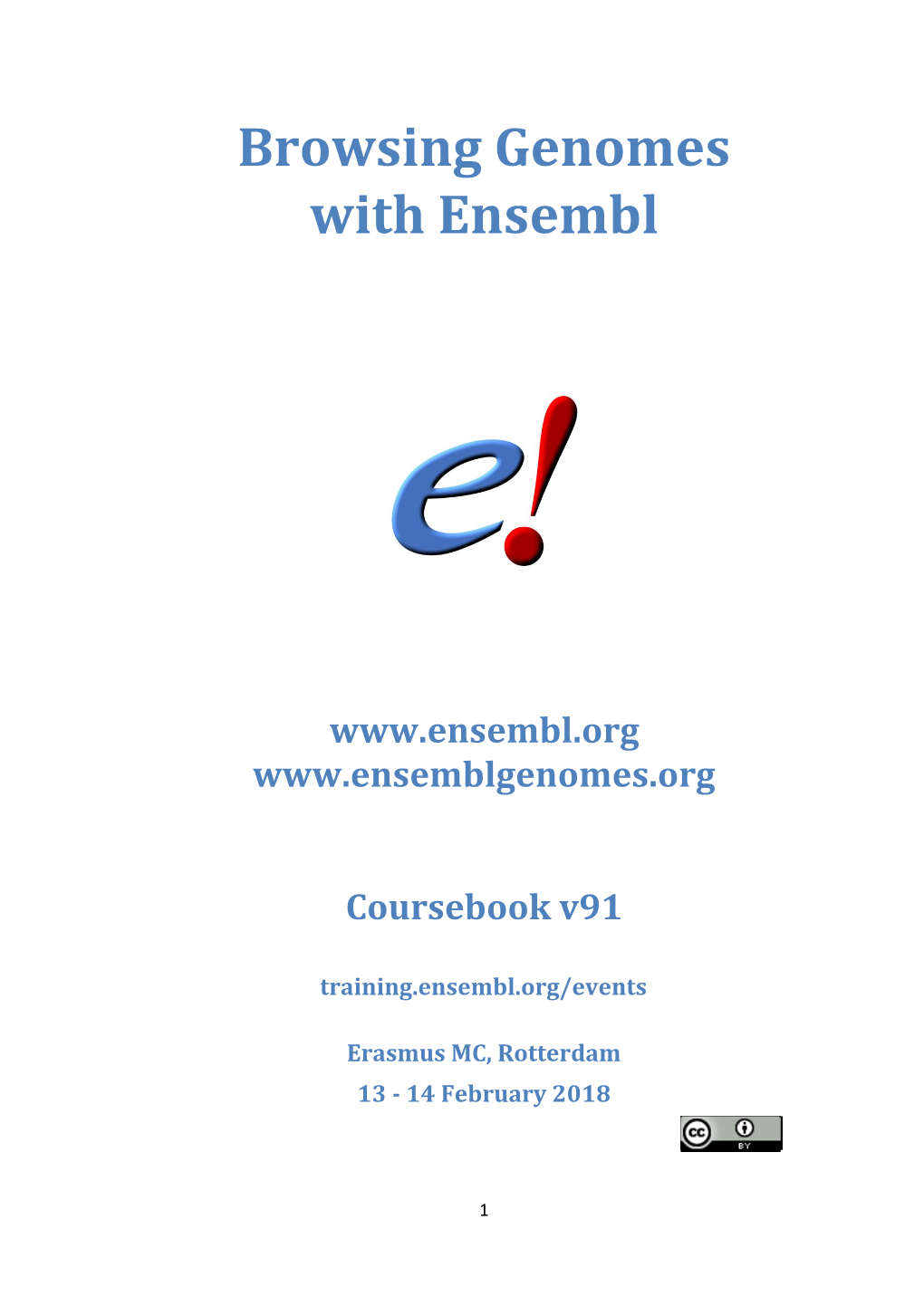 Browsing Genomes with Ensembl