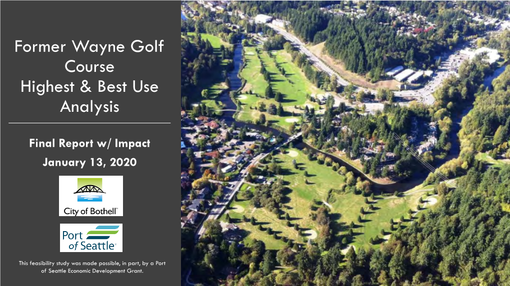 Former Wayne Golf Course Highest & Best Use Analysis DocsLib