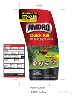 Amdro Quick Kill Outdoor Insect Killer Concentrate Label