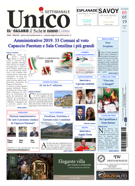 03 05 19 Amministrative 2019. 33 Comuni Al Voto Capaccio Paestum