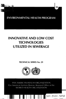 Innovative and Low Cost Technologies Utilized in Sewerage