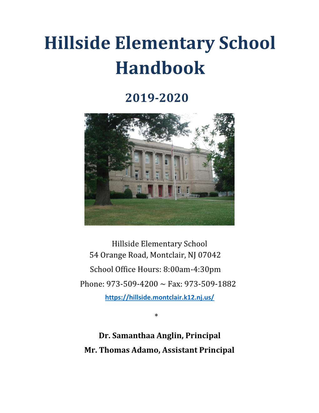 Hillside Elementary School Handbook