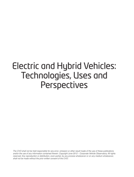 Electric and Hybrid Vehicles: Technologies, Uses and Perspectives