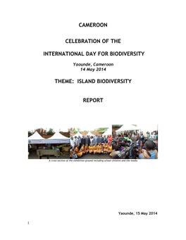 Report on the IDB2014 Celebrations in Cameroon