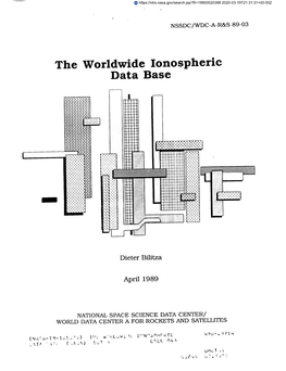 The Worldwide Ionospheric Data Base