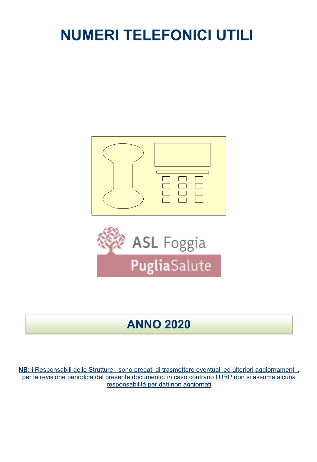 Numeri Telefonici Utili