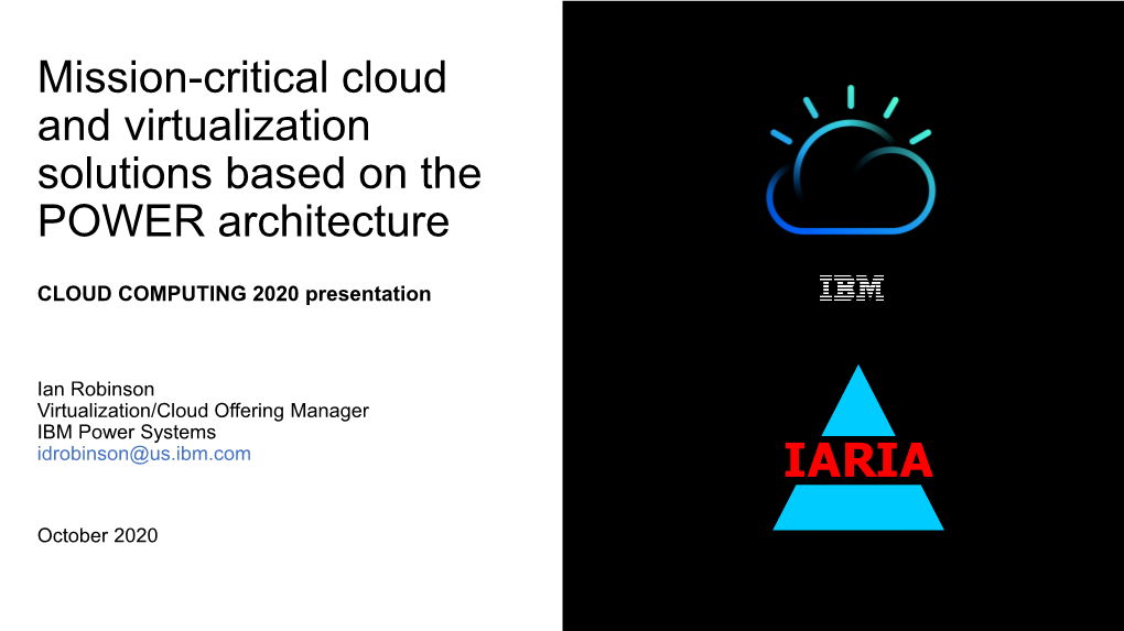 Cloud Computing 2020 Session 20025