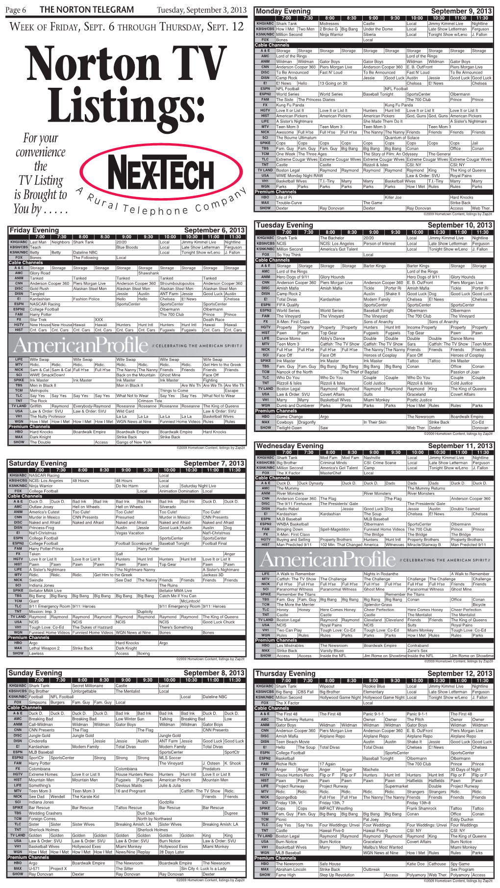 06 9-3-13 TV Guide.Indd