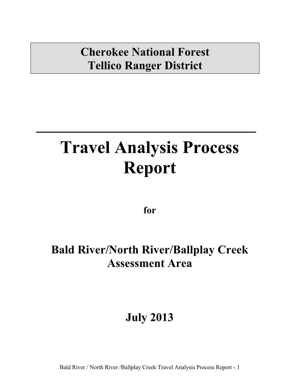 Bald River/North River/Ballplay Creek Assessment Area