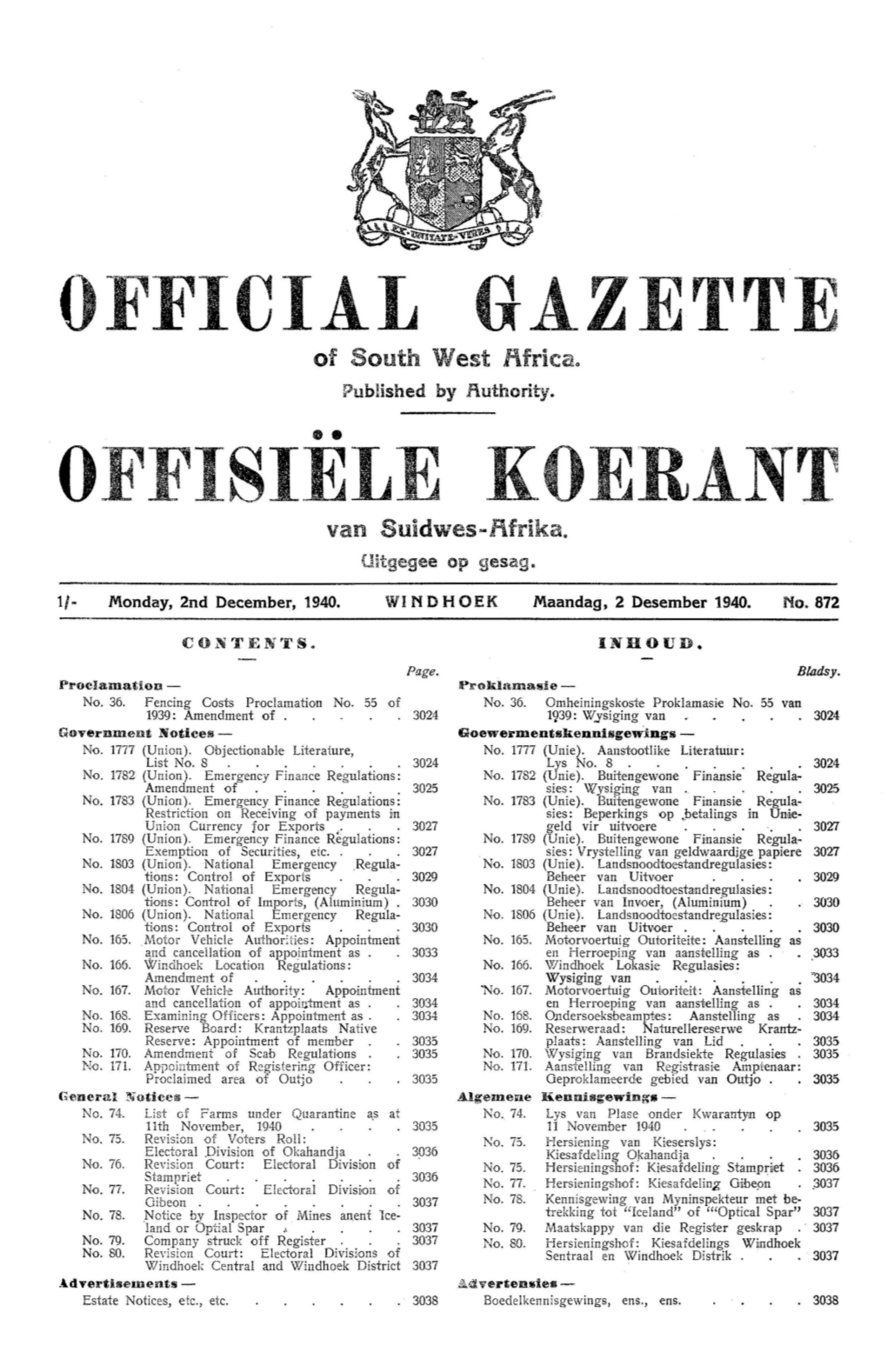 Official Gazette Offisiele Koerant