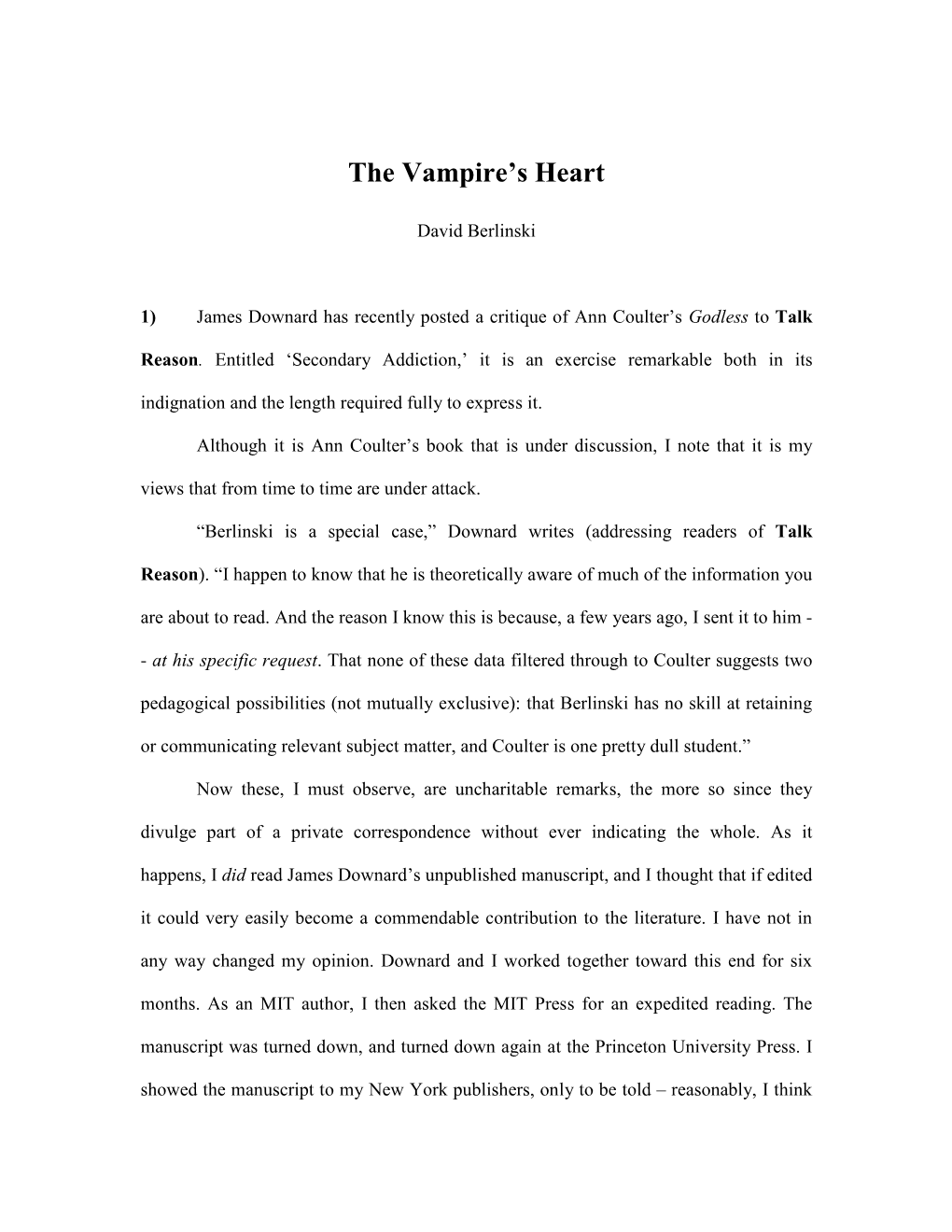 The Vampire's Heart